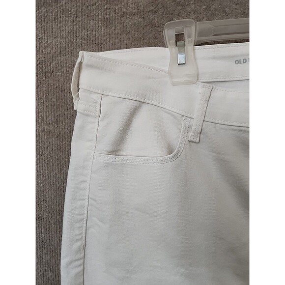 Old Navy WOW Straight Ankle Jeans Womens 16 White High Rise Stretch NEW - Picture 4 of 12